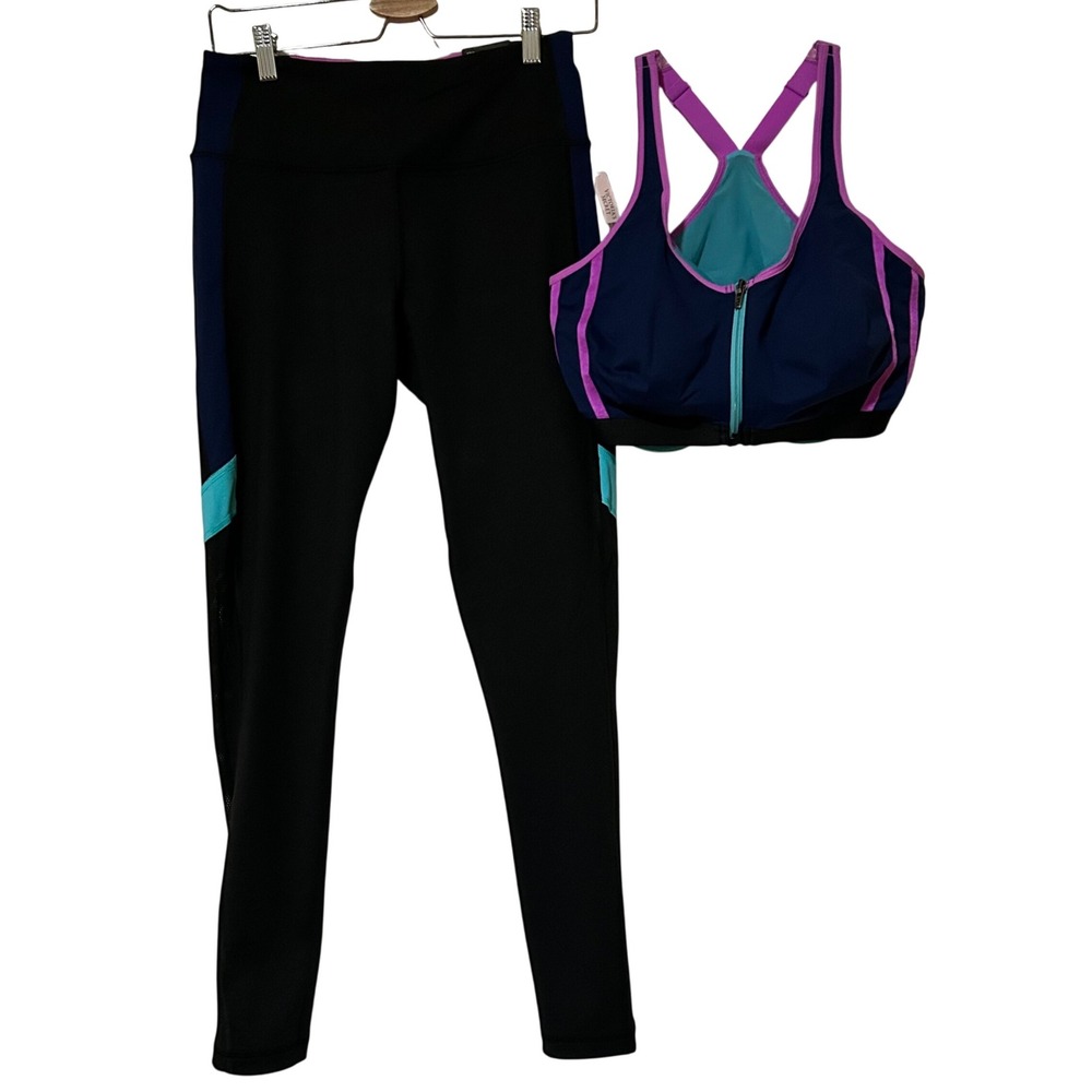 Victoria's‎ Secret VSX Sport Set | NWT Leggings & Bra | M | 38DD | Colorblock